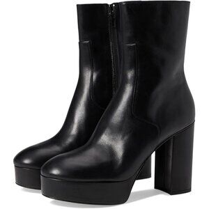Alohas Thunder Black Leather Platform Ankle Boots Size 42 NIB